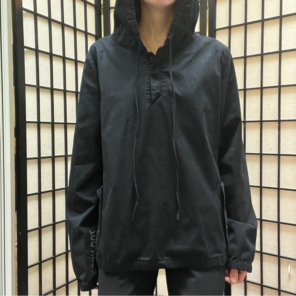 Black Zoo York Y2K Lightweight Hoodie with Waist tie, front buttons and pockets - Picture 4 of 13